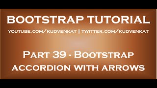 Bootstrap accordion with arrows [upl. by Ariahaj680]