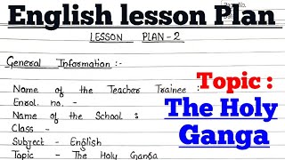 English Lesson Plan [upl. by Fortna]