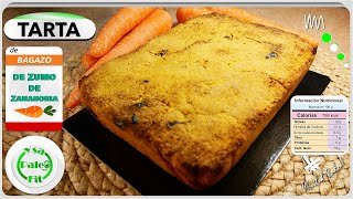 No deseches el bagazo del zumo de 🥕 Sácale provecho  TARTA rica en Fibra Sin AZÚCAR ni GLUTEN [upl. by Charlena65]