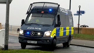 Lancashire Constabulary OSU on scene in Morecambe [upl. by Schweiker]