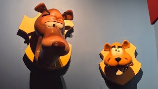 Bear and Beaver Animatronic Heads At Dudley Do Rights Ripsaw Falls Islands of Adventure [upl. by Belsky]