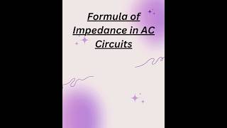 How to calculate impedance in AC circuit education shorts trending [upl. by Oinota]