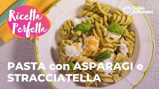 PASTA con CREMA di ASPARAGI STRACCIATELLA e BOTTARGA😍🔥💚 [upl. by Peterson612]