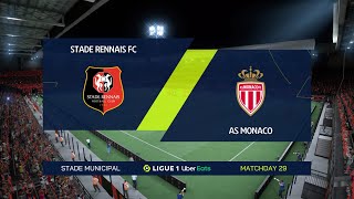 FIFA 22  Rennes vs Monaco  France Ligue 1 Uber Eats  15 April 2022  Gameplay [upl. by Starinsky]