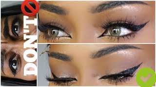 How to Easy Winged Eyeliner for Hooded Eyes for Beginners [upl. by Idissak598]