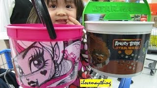 McDonalds Happy Meal Angry Birds Star Wars and Draculaura buckets [upl. by Tirrej879]