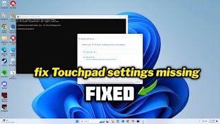 FIXED Touchpad settings missing in Windows 1011 [upl. by Elwaine23]