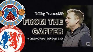 From The Gaffer 28 September 2024  VS Fairford Town Uhlsport Hellenic League Premier Division [upl. by Hildie]