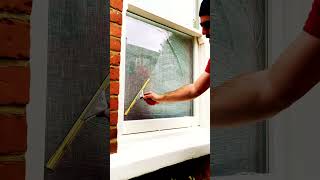 WINDOW CLEANING PRO TRAD TECHNIQUE windowcleaning oddlysatisfying satisfying cleaning squeegee [upl. by Aziza]