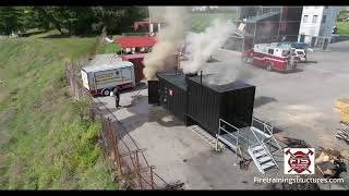 Live Firefighter Training Flashover Simulator in Hagerstown MD [upl. by Joni827]