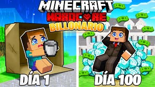 ¡Sobreviví 100 DÍAS como un BILLONARIO en Minecraft [upl. by Bradski244]