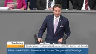 Bundestag Debatte zum CETAAbkommen zwischen der EU und Kanada am 13112015 [upl. by Aleekat]