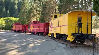 Railroad Park and Resort Dunsmuir California ATSF Cabooses up close [upl. by Onilegna]