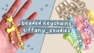 how to make cute beaded keychains  tutorial  tiffanystudies [upl. by Lellih]