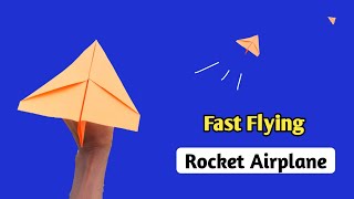 How to make flying best airplane rocket  Super fast rocket launchers  flying rocket  Paper gami [upl. by Palladin]