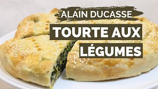 Recette de TOURTE AUX LEGUMES par ALAIN DUCASSE [upl. by Eisler975]