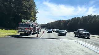 Raleigh fire department Ladder 20spare and engine 20 on scene to an unknown call on I40 [upl. by Andrey148]