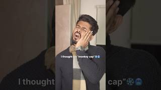 Monkey cap hi to thi na yaar 🥹❄️🥶 youtubeshorts comedy funny akshayathare trending [upl. by Vijar]