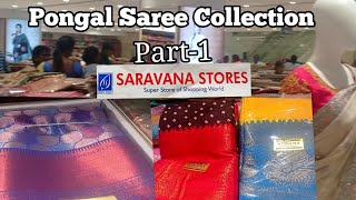 Saravana Stores Madurai Pongal Saree Collection  Banarasi Silk  Linen Cotton Jute Fancy Cotton [upl. by Ujawernalo789]