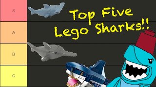 Top Five Lego Sharks Shark Week Extravaganza part 1 [upl. by Htiffirg]