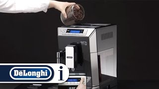 How to make coffee using beans with your DeLonghi Eletta Cappuccino ECAM 45760 Coffee Machine [upl. by Oihsoy]