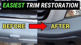 How To Restore Your Cars Faded Plastic Trim PERMANENTLY [upl. by Yarb]