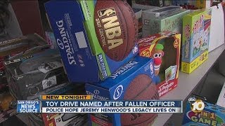 Toy drive named after fallen San Diego police Officer Jeremy Henwood [upl. by Anolla]