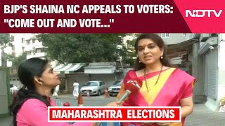 BJPs Shaina NC Appeals To Voters quotCome Out And Vote In Large Numbers And Exercise Our Rightquot [upl. by Tapes480]