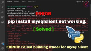 pip install mysqlclient not working  solved 💯  How to install mysqlclient in Python coder website [upl. by Nunciata]