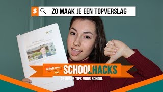 Schoolhacks  Zo maak je een topverslag [upl. by Alyss189]