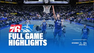 FULL GAME HIGHLIGHTS 76ERS VS MAGIC  111524 [upl. by Urana717]