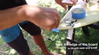 How To Repair a Broken Surfboard Nose [upl. by Eimas221]