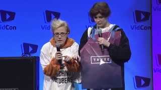 Grace Mamrie and Hannah Perform Troyler Fanfiction  VidCon 2014 Mainstage [upl. by Nnoved]