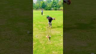 Masab Lefty bowling hitting the stump 🔥🏏trending cricket viralvideo cricketmatch ipl [upl. by Nyltac855]