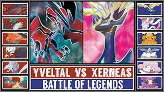 YVELTAL vs XERNEAS  Kalos Legendary Pokémon Battle [upl. by Ellenwad538]