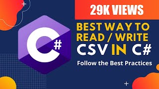 Read CSV C  Write CSV C C CsvHelper  C CSV Parser  ReadWrite CSV Files in C [upl. by Bekelja1]