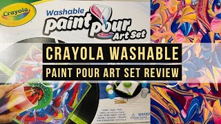 Crayola Washable Paint Pour Art Set Review  Munchkin World [upl. by Mcgrody]