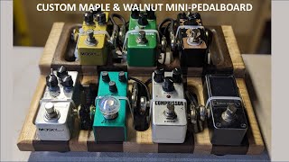 Custom Hardwood MiniPedal Guitar Pedalboard [upl. by Gilli]