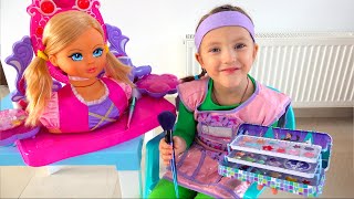 Ksysha plays and learns to use childrens makeup Toys and Dress Up for kids  Ksysha Kids TV [upl. by Eeral688]