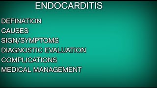 ENDOCARDITIS IN HINDI DEFINATION CAUSES MEDICAL MANAGEMENT [upl. by Ettennek]