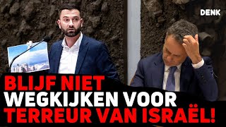 Stephan van Baarle DENK Dit kabinet blijft wegkijken van de terreurdaden van Israël [upl. by Crespi487]