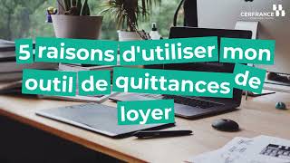 Mes quittances de loyer  Cerfrance Connect [upl. by Annoet]