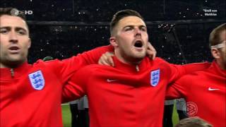 English national anthem before the football match GermanyEngland on 26032016 [upl. by Yttel]