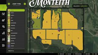 setting a farm up on Monteith Iowa  FS25 [upl. by Anawahs434]