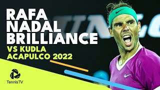 Rafa Nadal Brilliance vs Kudla In First Match As Grand Slam Race Leader  Acapulco 2022 [upl. by Lucius]