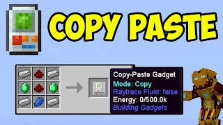 Minecraft Building Gadgets COPY PASTE GADGET how to use EASY  Building Gadgets Copy Paste Gadget [upl. by Aicertap]