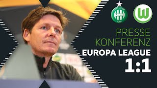 Pressekonferenz nach SaintEtienne  VfL Wolfsburg  Europa League [upl. by Yanad]