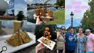 DISNEY WORLD epcot food and wine festival 2024 with friends  vegetarian eats [upl. by Ahsila]