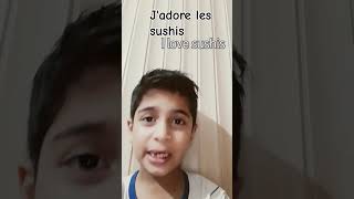 I love sushis in french learn daily languagelessonsentence [upl. by Etaner255]