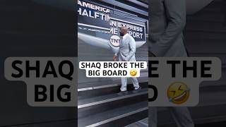 14years retired from basketball and Shaq is STILL breaking boards 😂 nbaontnt shaq [upl. by Ordnael]